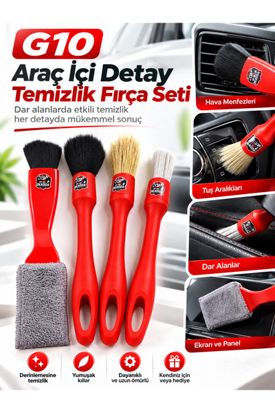 okaoda G10 Yüksek kaliteli araç içi detay fırçası, dar alanları ve klima hava...