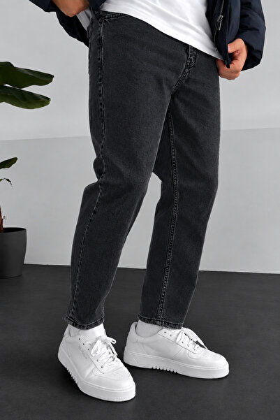 wamoss Blugi 2026, croială boyfriend, din denim cu spălare acid și aspect uza...