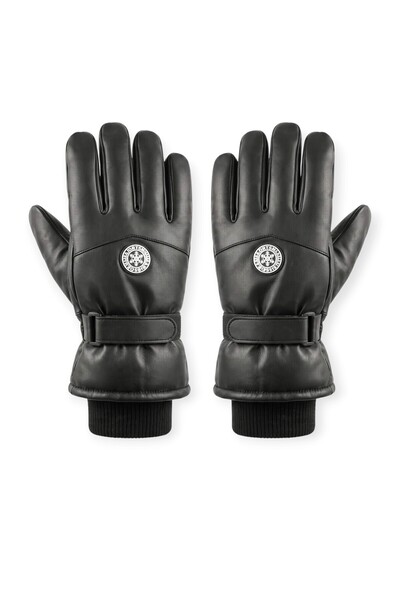 Mustran Ski Gloves Men's Winter Snow Gloves |   Thick Fur Inside |   With Adj...