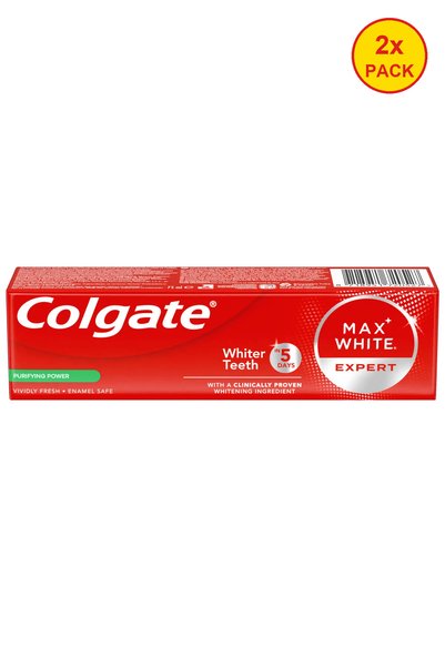 Colgate 2x PACK Pasta de dinti Max White Expert Purifying Power, 75 ml