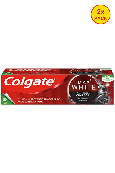Colgate 2x PACK Max White Charcoal Toothpaste 75ml