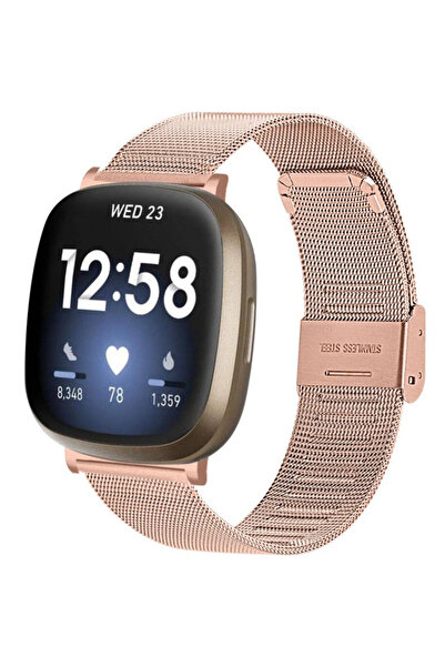 XGSM Curea brățară pentru Fitbit Versa 4 / Sense 2, Roz-auriu