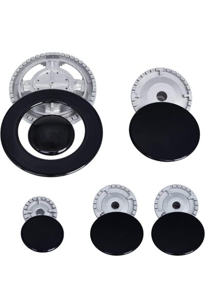 SYOSI Upgrade Cooker Hat Set - 11 PCS Oven Gas Hob Burner Crown Flame Cap Cov...