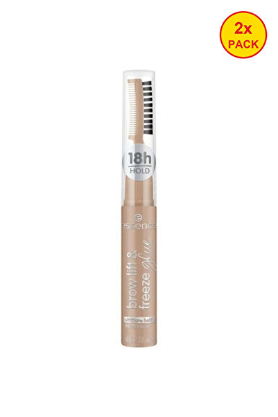 Essence 2x PACK Brow lift & freeze adhesive - 02 Light Brown, Essence, 7 ml