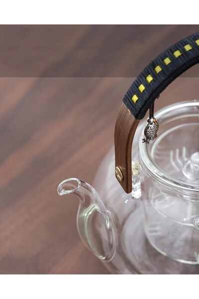 EXCEFORE Glass Teapot with Removable Stainless Steel Infuser, Stovetop Safe C...