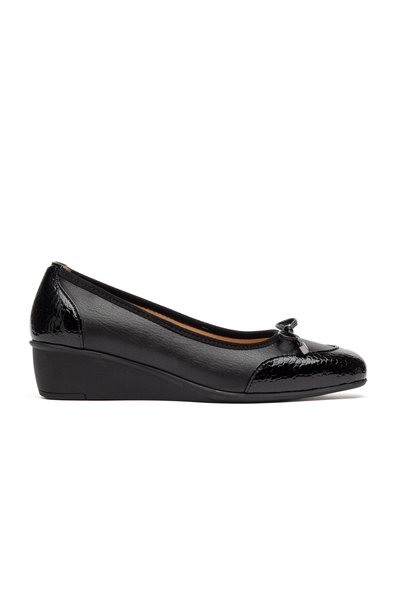 Elile Shoes Genuine Leather Wedge Heel Comfort Women's Shoes in Sizes 33-34-35 and up to Size 41-42