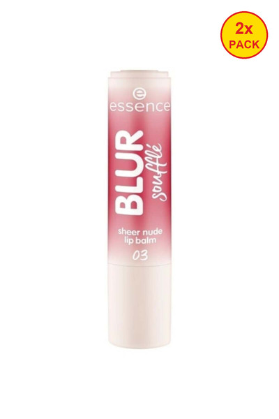 Essence 2x PACK Transparent nude lip balm, BLUR soufflé - 03 Nude Rose, Essen...