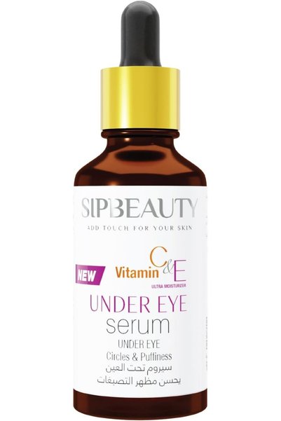 SIPBEAUTY Under Eye Serum with Vitamin C & E, Anti Wrinkle, Dark Circles, Puf...
