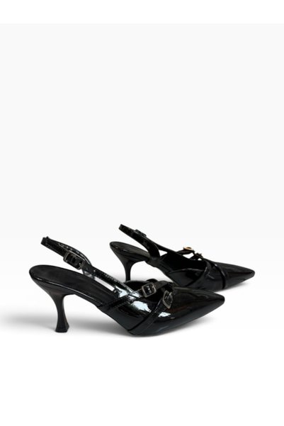 çift bantlı toka detaylı stiletto