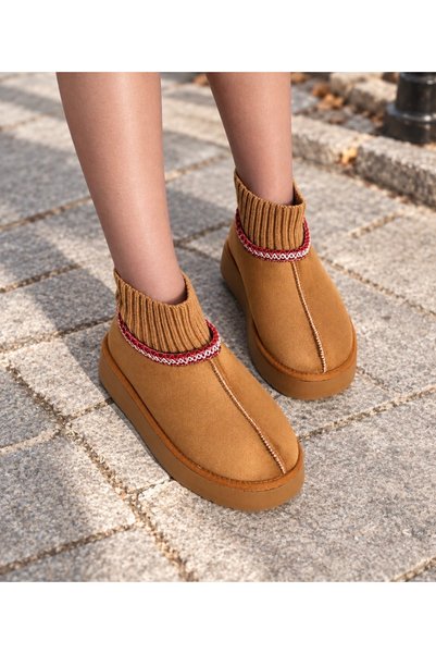 YNS STORE Yns Triko Ankle-Length Gondol Taba