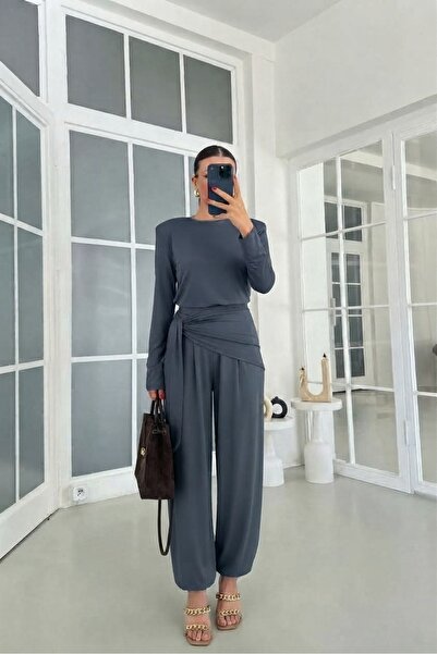 Lovely butik Set combinat din două piese cu mânecă lungă și decolteu rotund p...