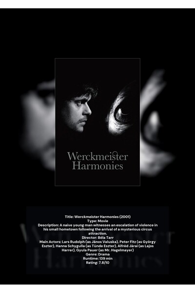 OEM Ινφορματική Αφίσα Werckmeister Harmonies, Δραματική Ταινία, Χαρτόνι 250γρ...