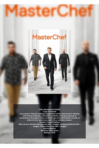 OEM Poster Infografic MasterChef, Culinar, Carton 250g, A4