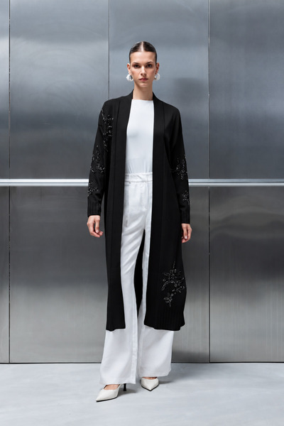 Generic Brand Black Embroidered Cardigan