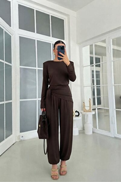 Lovely butik Set combinat din două piese cu mânecă lungă și decolteu rotund p...