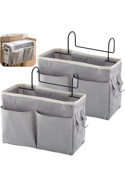 TERRIFI Bedside Storage Bag, Bed Pockets Baskets, Bedside Hanging Storage Org...