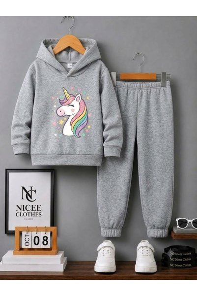 NC Nicee Clothes Παιδικό Σετ Φόρμας Unisex (με σχέδιο άλογο με κέρατα, χειμερ...