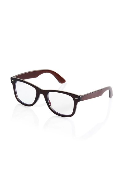 BAPPİR Wayfarer Coffee Patterned Blue Light Protective Glasses Optically Comp...