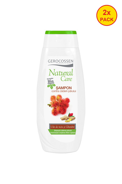 GEROCOSSEN 2x PACK Care Shampoo with Castor Oil and Ginger, Anti-Hair Loss, 4...