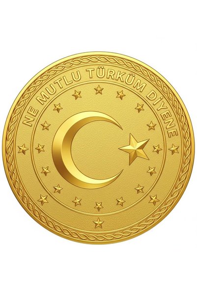 Limitless Design Golden Yellow Moon and Star Written Round Sticker 15X15 cm