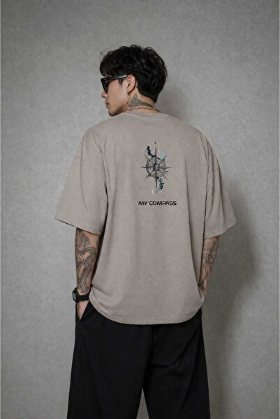 PUSULAM COLLECTİON Oversize Men's T-Shirt