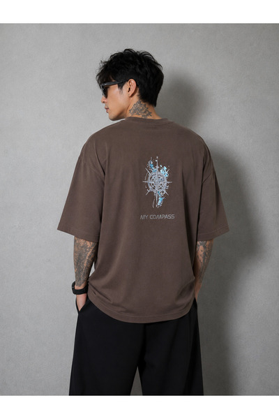 PUSULAM COLLECTİON Oversize Men's T-Shirt