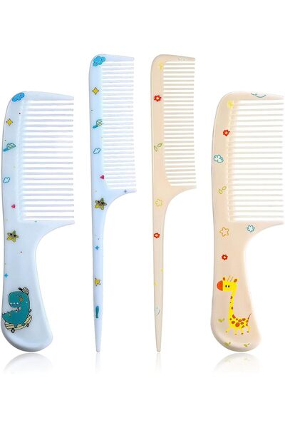 KASTWAVE Cute Hair Comb Set, 4 Pcs Kids Toddler Baby Hair Brush, Plastic Fine...