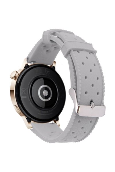 ERBORD Curea universală din silicon 20mm, Tropic, Gri / Cataramă argintie