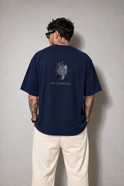 PUSULAM COLLECTİON Oversize Men's T-Shirt