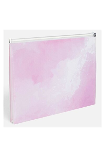 OEM Mapă A4 Roz Marble cu Fermoar, Plastic, 33x3x24 cm – Organizare Documente