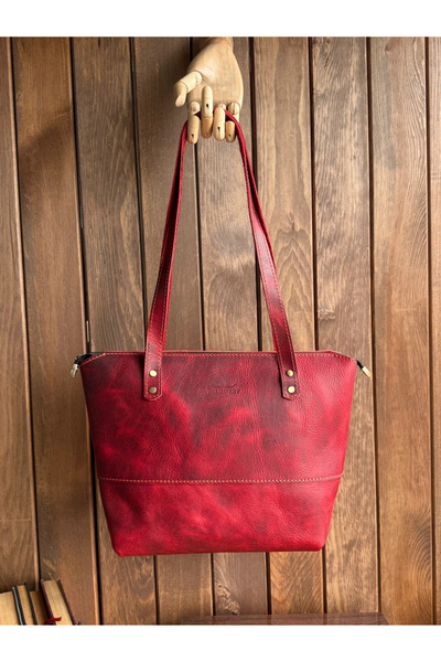 Wild West Crafted Tote Bag Medium Genuine Leather Women's Shoulder Bag. Birth...