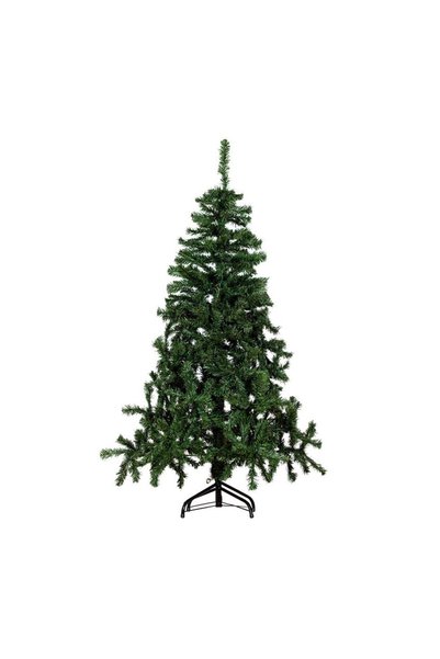 OEM Brad Artificial Verde 1,50 m cu 400 Ramuri Dense și Bază Metalică – Monta...