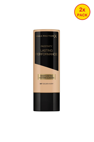 Max Factor Двойна опаковка Дълготраен фон дьо тен – 097 Златисто слоново бяло