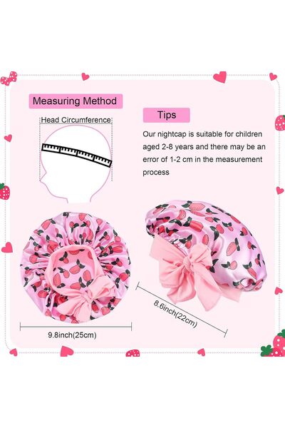 EXCEFORE Kids Satin Bonnet for Sleeping, Sleeping Cap for Girls Boys, Soft Sa...
