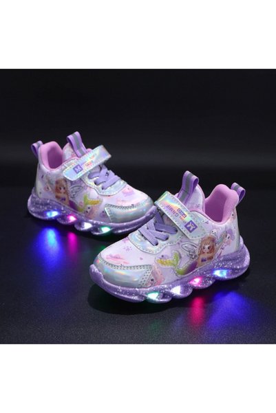 Superbaby Adidasi cu luminite pentru FETE - Cutie cadou, modele diverse, 1 buc