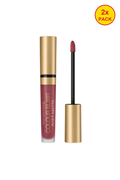 Max Factor Двойна опаковка: Течен червило-еликсир Soft Matte – 040 Soft Berry