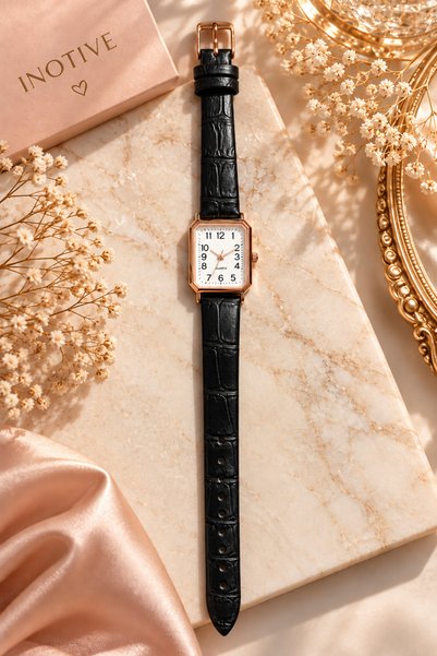 Kadın Kol Saati – Rose Gold Kasa, Deri Kordon