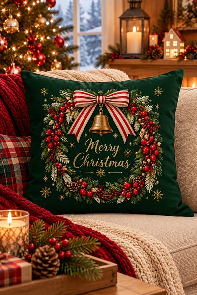 Bertille Home Christmas Series Double-Sided Digital Printed Throw Pillow Cove...