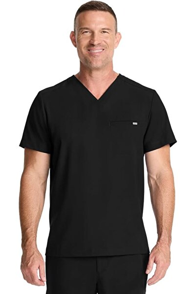 Healing Hands Mens Scrub Top V-Neck with 1 Pocket & 360° Stretch Fabric HH758