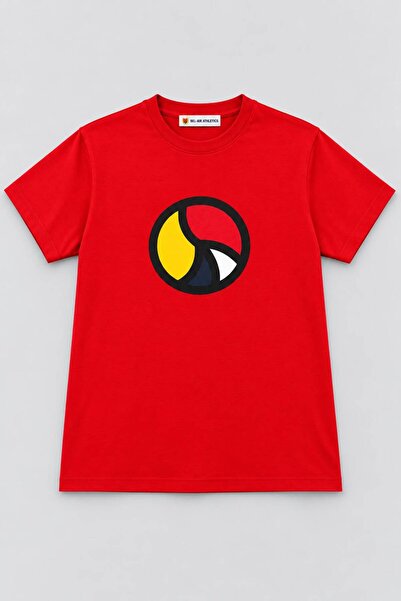 Generic Brand Bel-Air Athletics Red Front and Back Peace Printed T-Shirt Crew...
