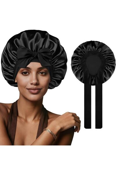 GENERAL Silk Bonnet for Women, Satin Bonnet for Sleeping, Large Sleep Cap wit...