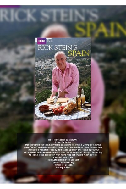 OEM Poster Infografic Spania de Rick Stein, Ghid Culinar, Carton 250g, A4