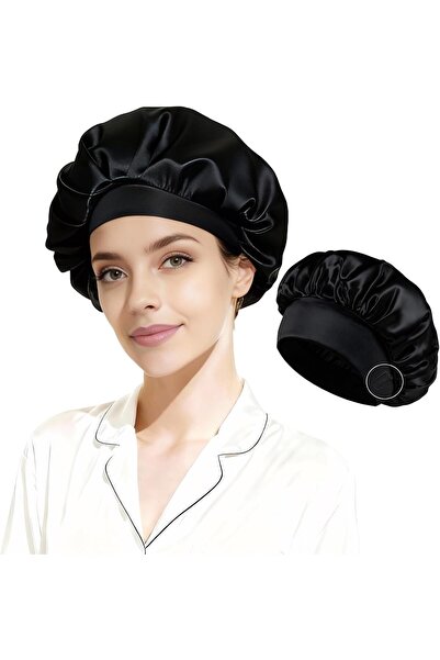 Mozune Silk Bonnet Double Layer Sleeping Bonnet with Adjustable Elastic Band ...