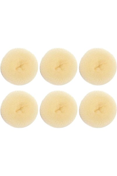 ASKIND 2.4 Inch Extra Small Hair Bun Maker for Kids, 6 Pcs Hair Bun Donut Soc...