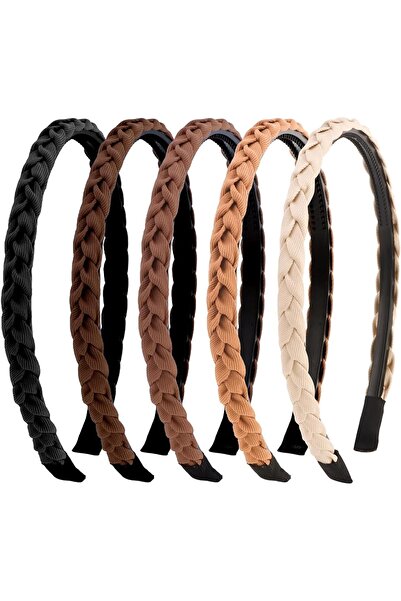 SYOSI Braided Headbands for Women, Non Slip Skinny Hair Hoop with Teeth Comb,...