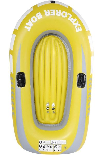 Alomejor 2 Person PVC Inflatable Kayak Canoe, Heavy Duty Rowing Boat for Fishing