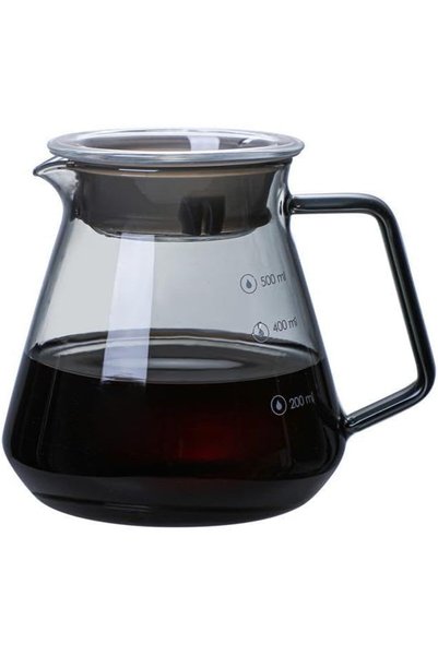 Generic SERVER Glass Coffee Server 600ml (Black, 600)