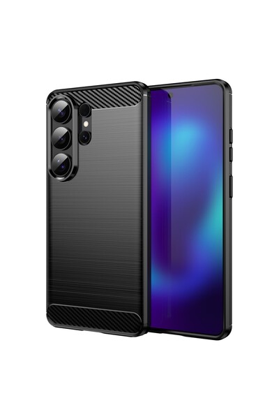 AMORUS Θήκη Σιλικόνης TPU Carbon Fiber για Samsung Galaxy S26 Ultra - Μαύρο