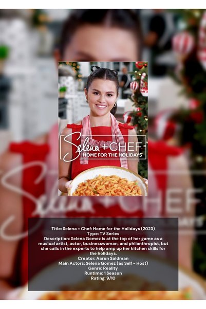 OEM Poster Infografic Selena și Bucătarul: Acasă de Sărbători, Rețete Festive...