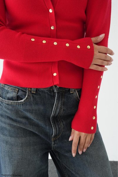 CADDELAMODA Sweater cardigan with snaps